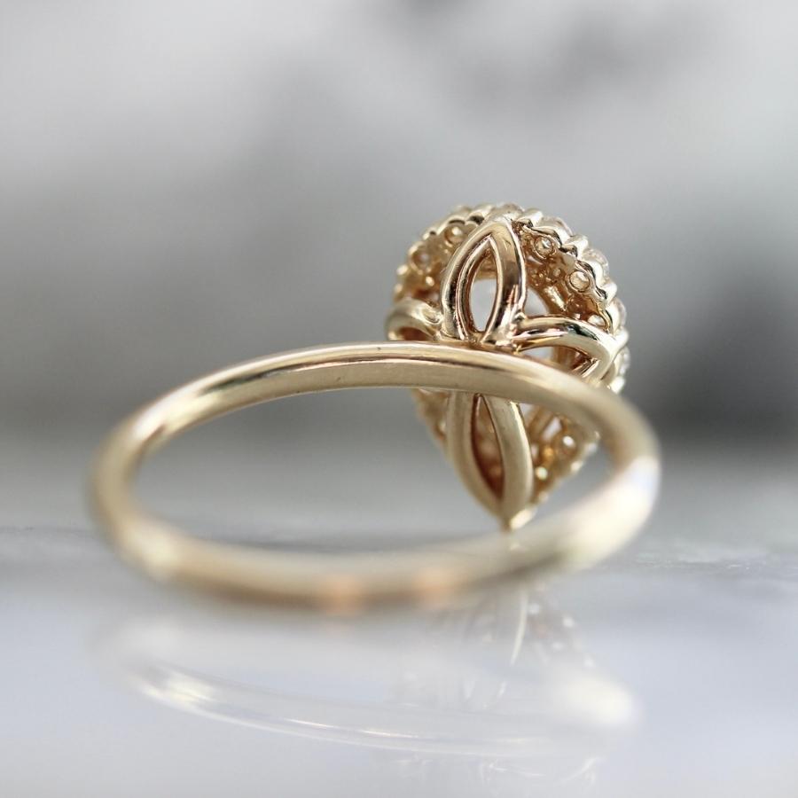 Petite Celtic Heart Shaped diamond Engagement Ring In 14K White Gold |  Fascinating Diamonds
